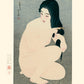 estampe japonaise femme nue se coiffant