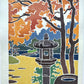 estampe japonaise de yoshida toshi deux lanternes en automne 