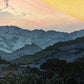 estampe japonaise paysage Lever du jour sur le Mont Fuj, l'ombre sur la vallée
